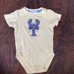 Janie and Jack yellow lobster onesie